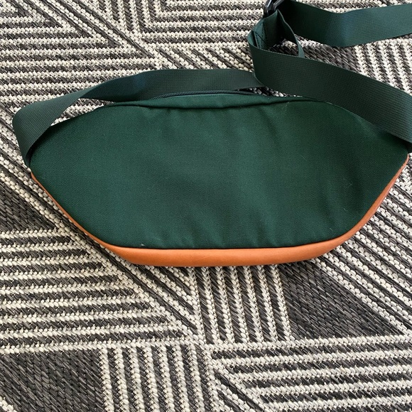 The North Face Fanny Pack hip pack crossbody bag brown label leather cordura - Picture 3 of 11